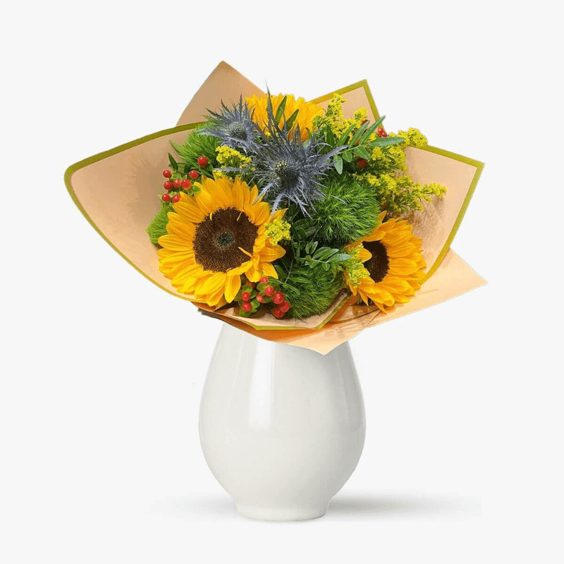 Buchet floarea-soarelui de vânzare în Piața de Flori Bacau