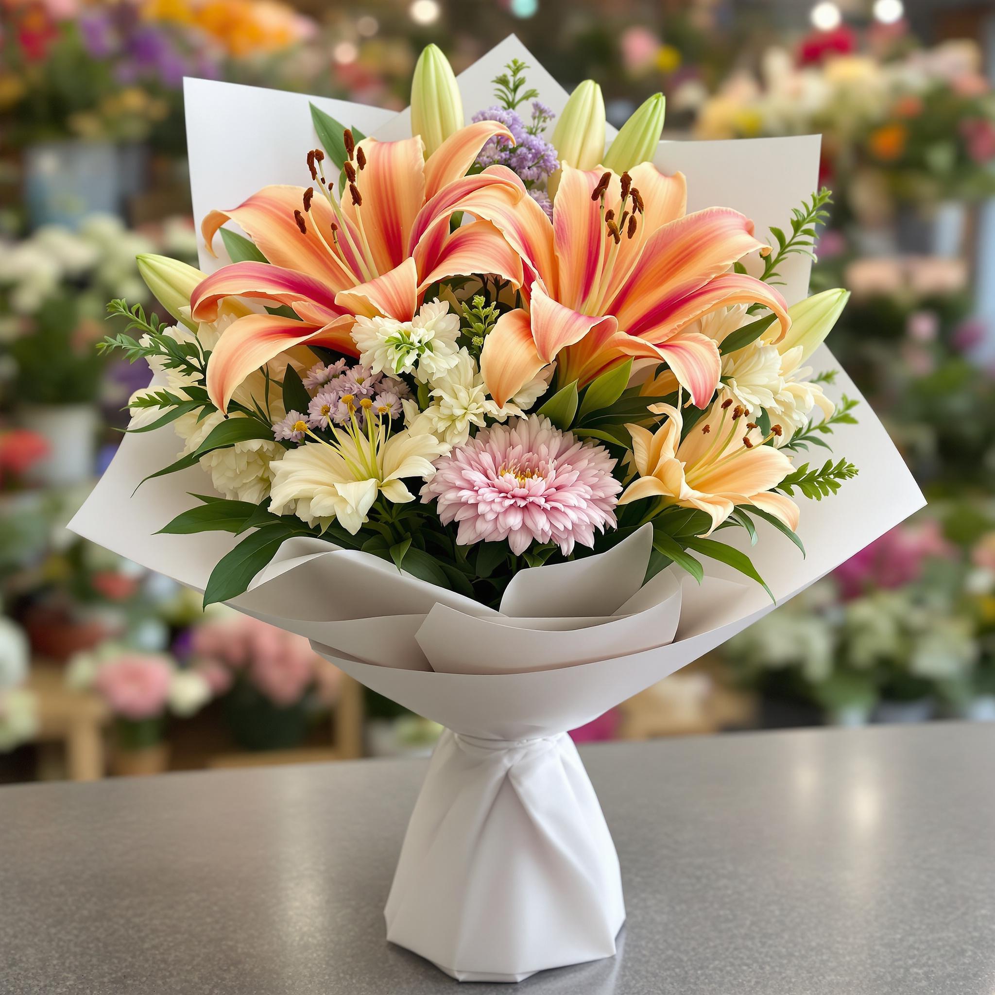Buchet flori de câmp de vânzare în Piața de Flori Braila