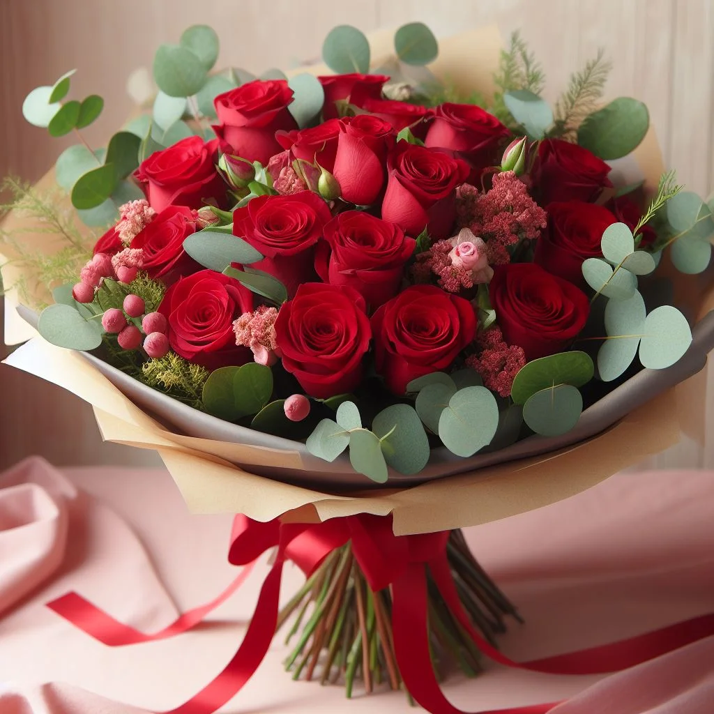 Buchet trandafiri de vânzare în Piața de Flori Pitesti